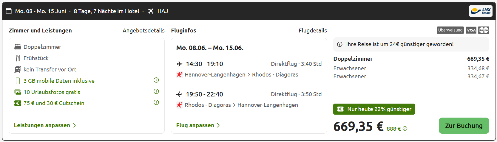 Rhodos Reise Angebot
