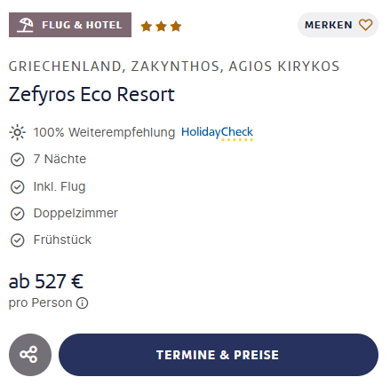 Zakynthos Pauschalangebot