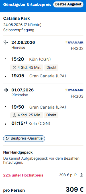 Gran Canaria Pauschalangebot