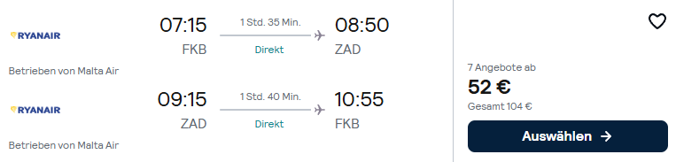 Kroatien Flug Angebot