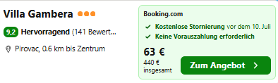 Kroatien Hotel Angebot