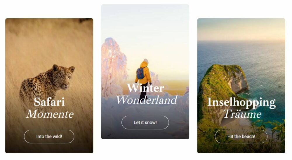 Journaway Reiseideen: Safari - Winter Wonderland - Inselhopping