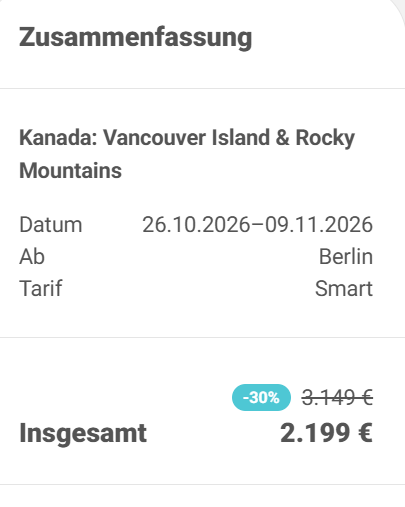Kanada Reise Angebot