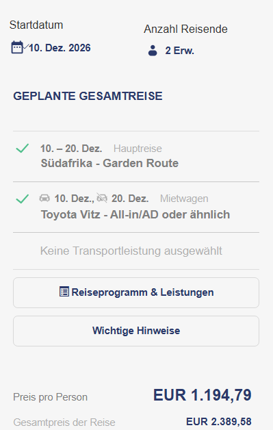 Südafrika Reise