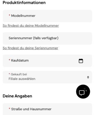 So registriert Ihr SharkNinja Produkte, die Ihr bei anderen Händlern erworben habt.