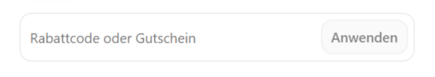 Gutscheincode-Eingabe-Feld
